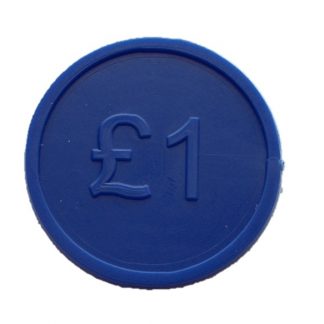 25mm Blue Currency £1 Tokens Product Image