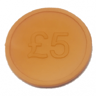 25mm Orange £5 Currency Tokens