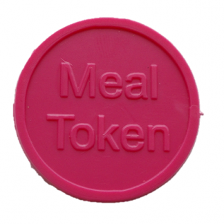 25mm Pink Embossed Meal Tokens