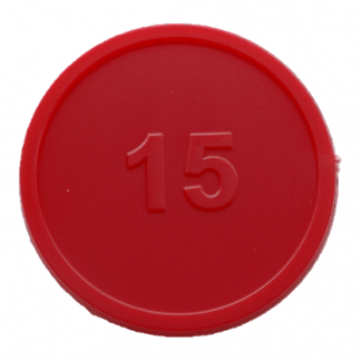 25mm Red Numbered 15 Tokens