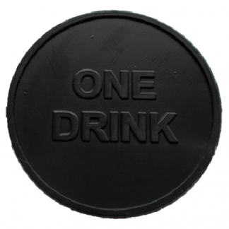 35mm Black Embossed ONE DRINK Tokens